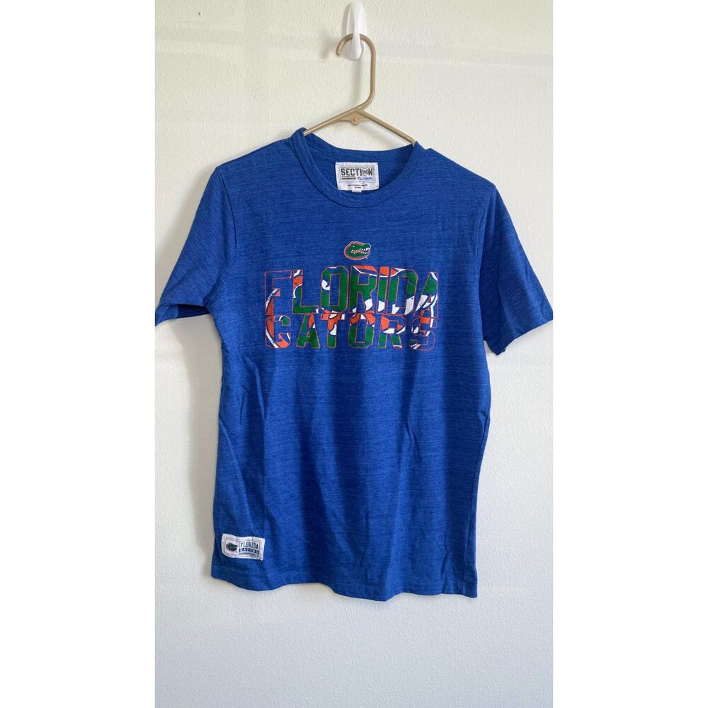 Florida Gators Section 101 Majestic T Shirt Blue  College Football Small